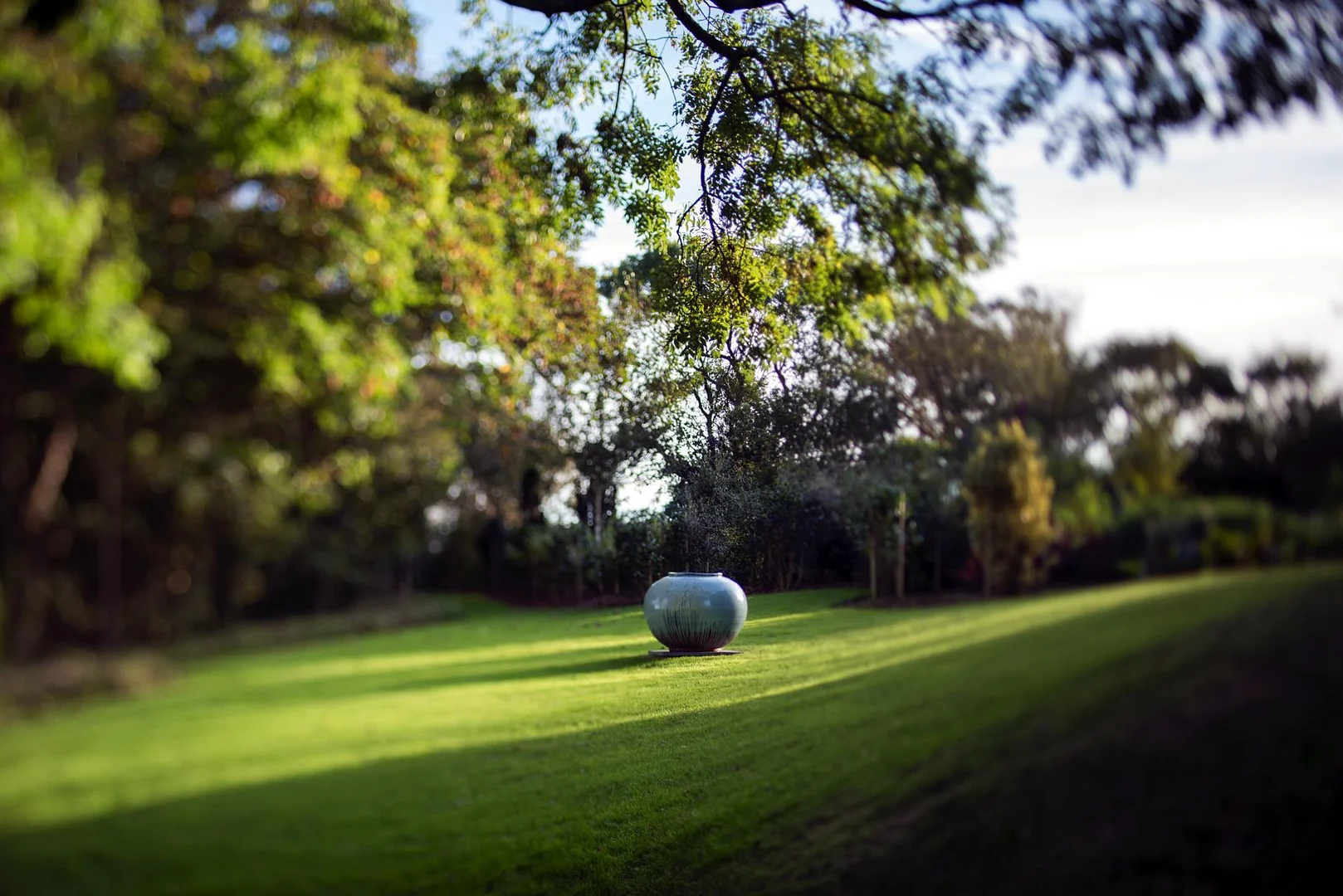 Moon Jar at Penrhiw Hotel Gardens <span>by Adam Buick</span>
