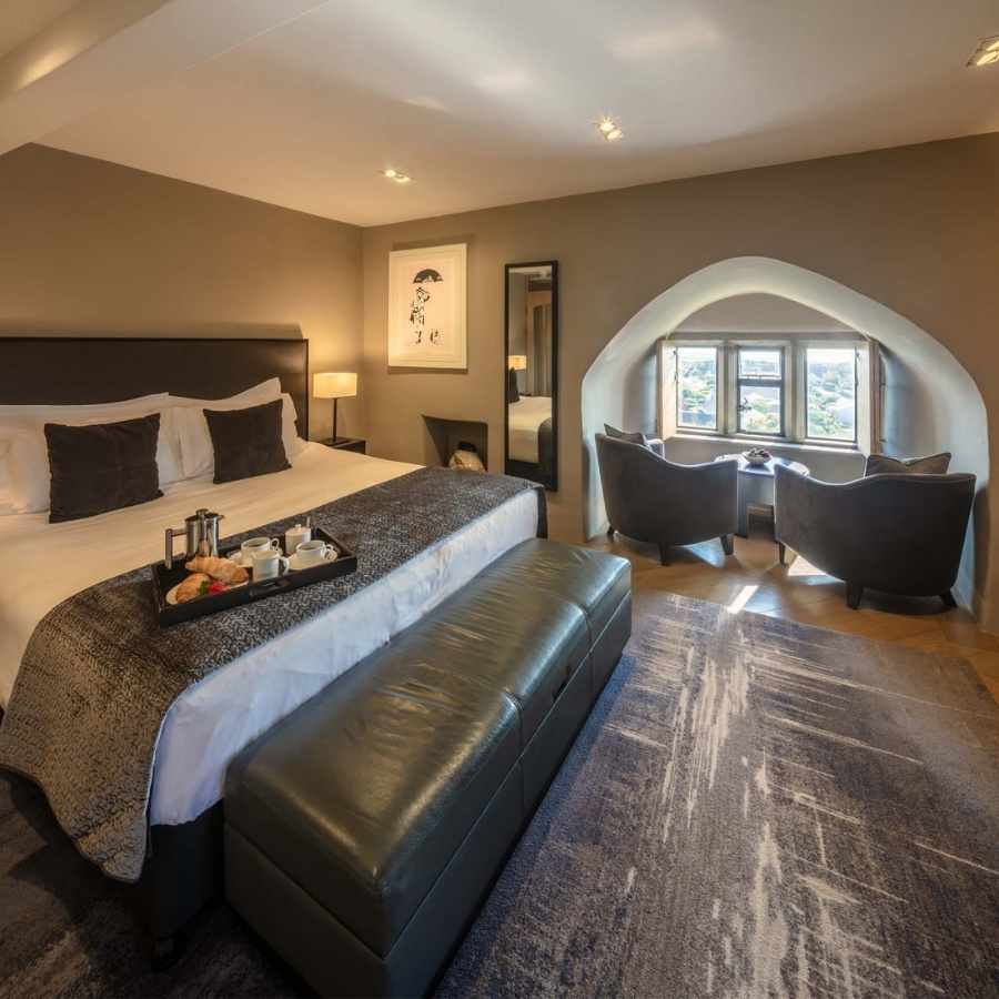 Roch Castle Ap Gruffydd Bedroom with Seating Area